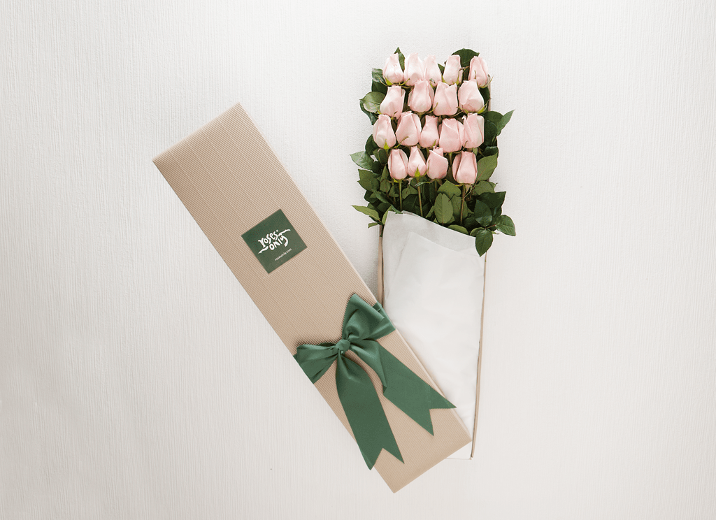 18 Pastel Pink Roses Gift Box | Roses Only HK
