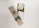24 White Cream Roses Gift Box