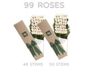 99 White Cream Roses Gift Box